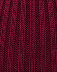 Ribbestrikket cardigan - Plommerød - swatch