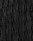 Ribbestrikket cardigan - Svart - swatch