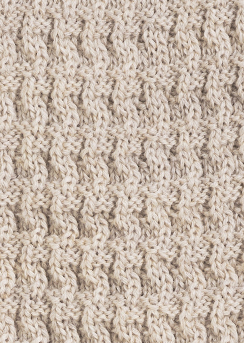 leggvarmere i ull - lin - swatch