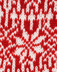 Mellomtykke ullsokker i 100% ull - Rød/natur - swatch