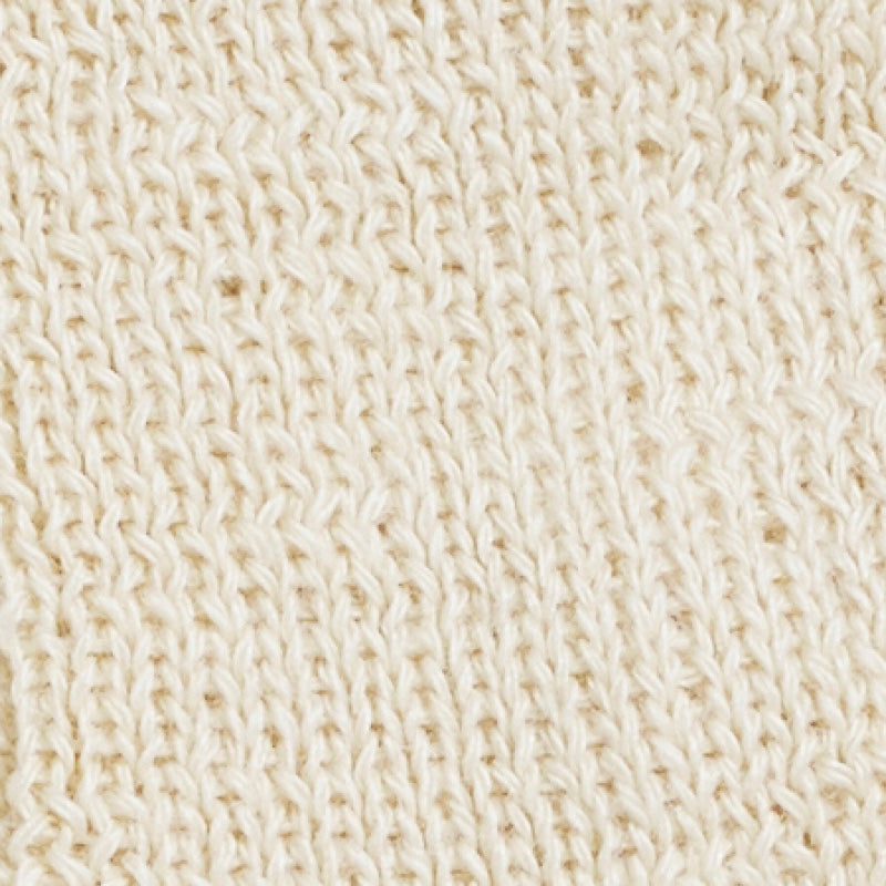 Frottésokk i ull med silke - Hvit/natur - swatch