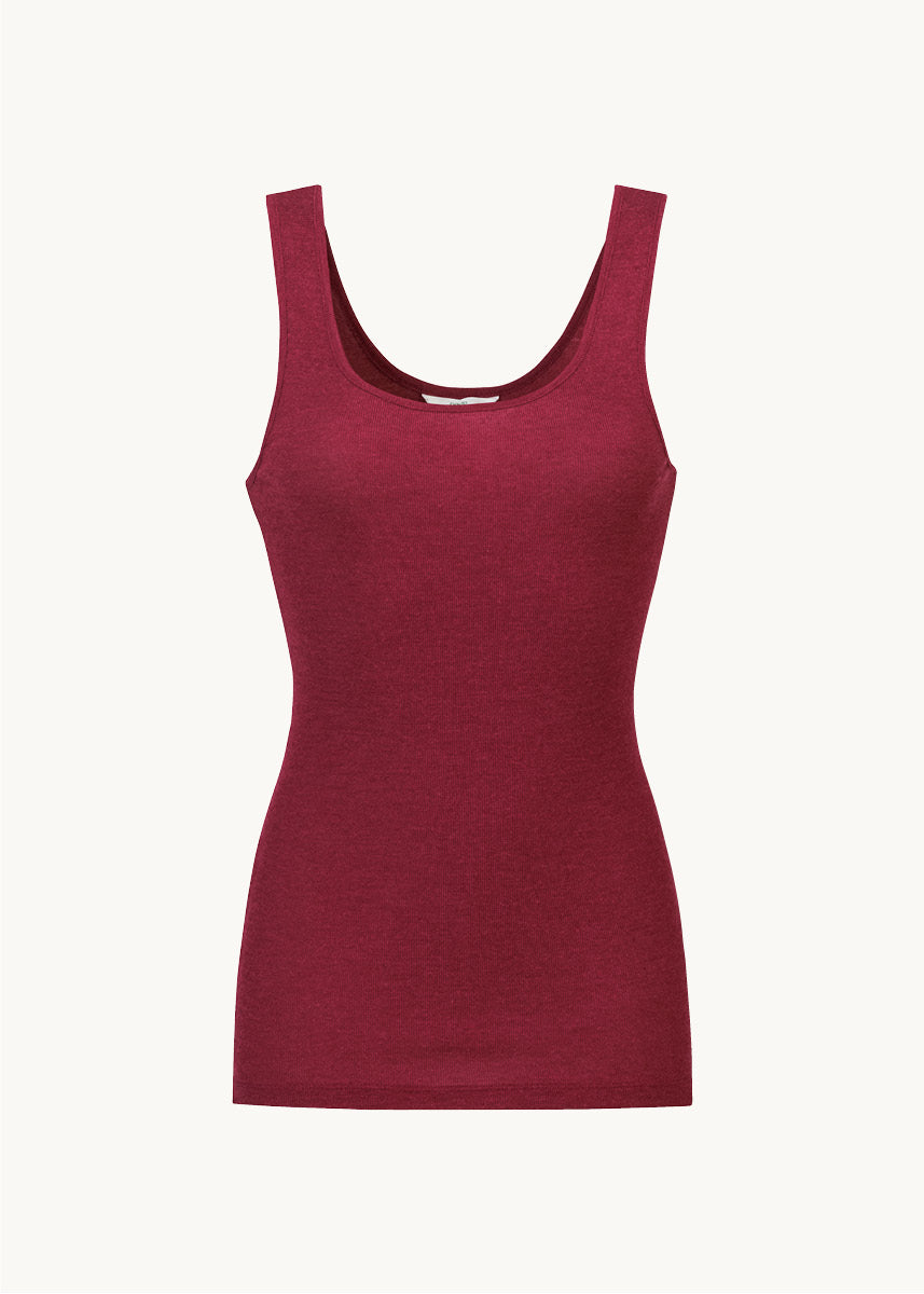 Singlet i ull med silke, dame