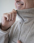 Genser i ullfleece med zip - Linfarget
