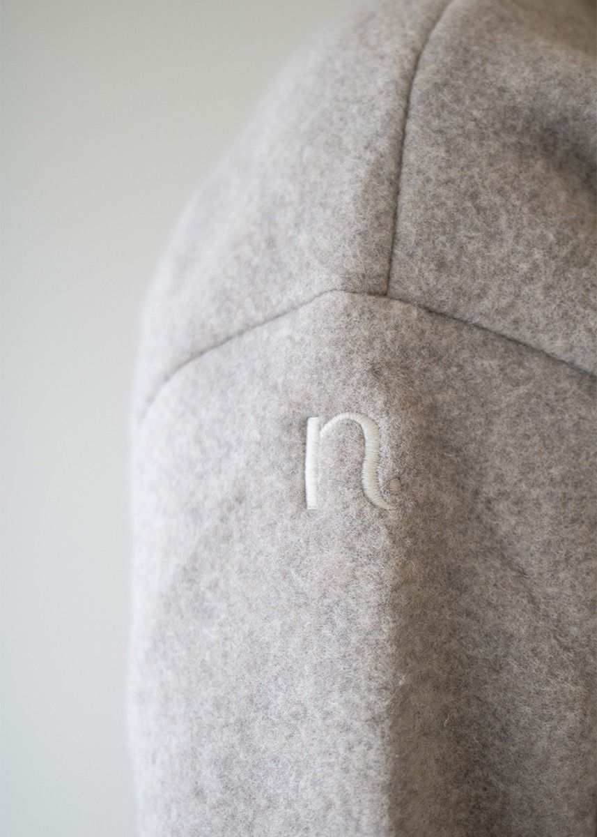 Genser i ullfleece med zip - Linfarget