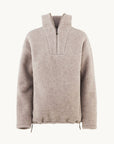 Genser i ullfleece med zip - Linfarget