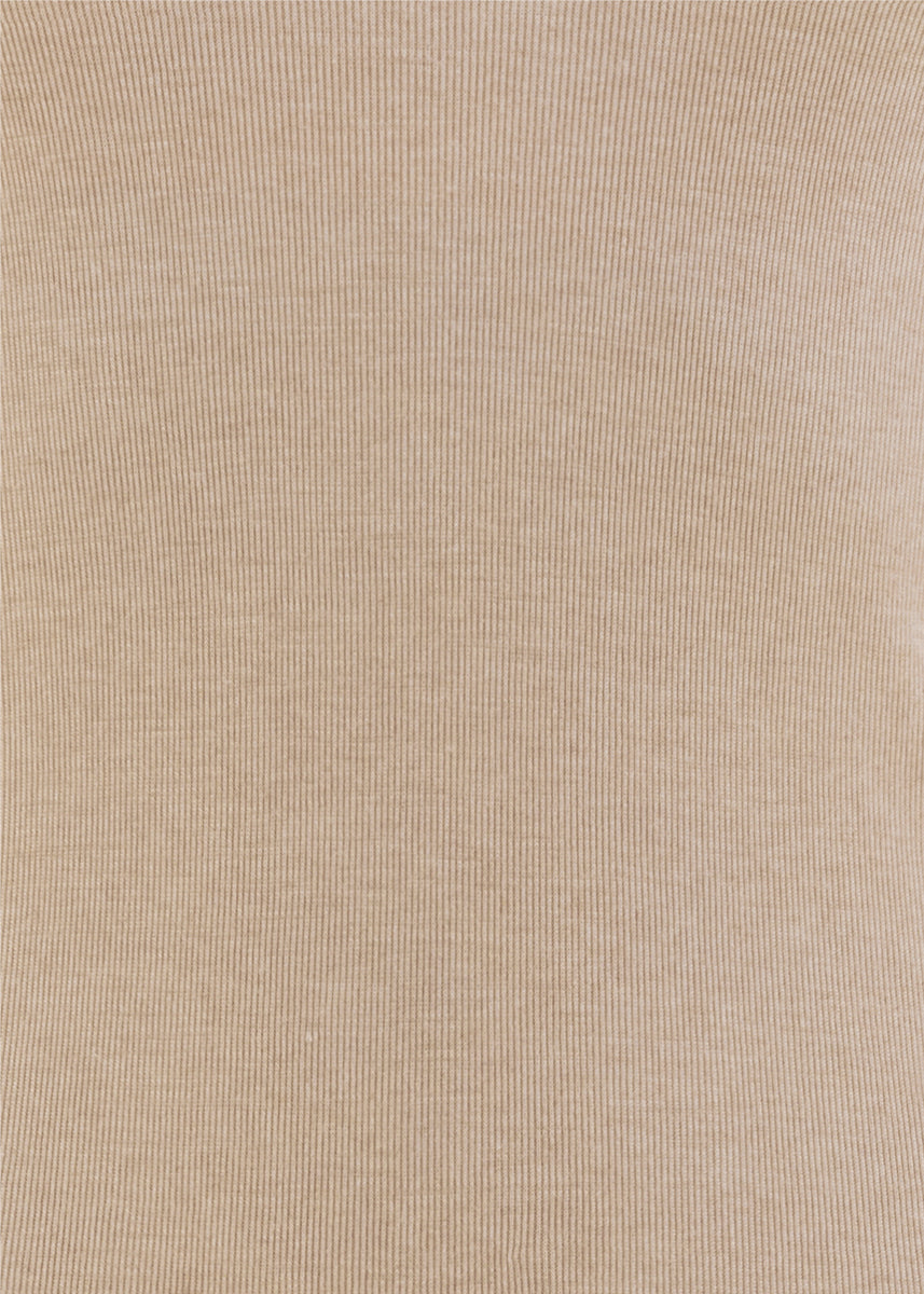 Ull med silke - latte - swatch
