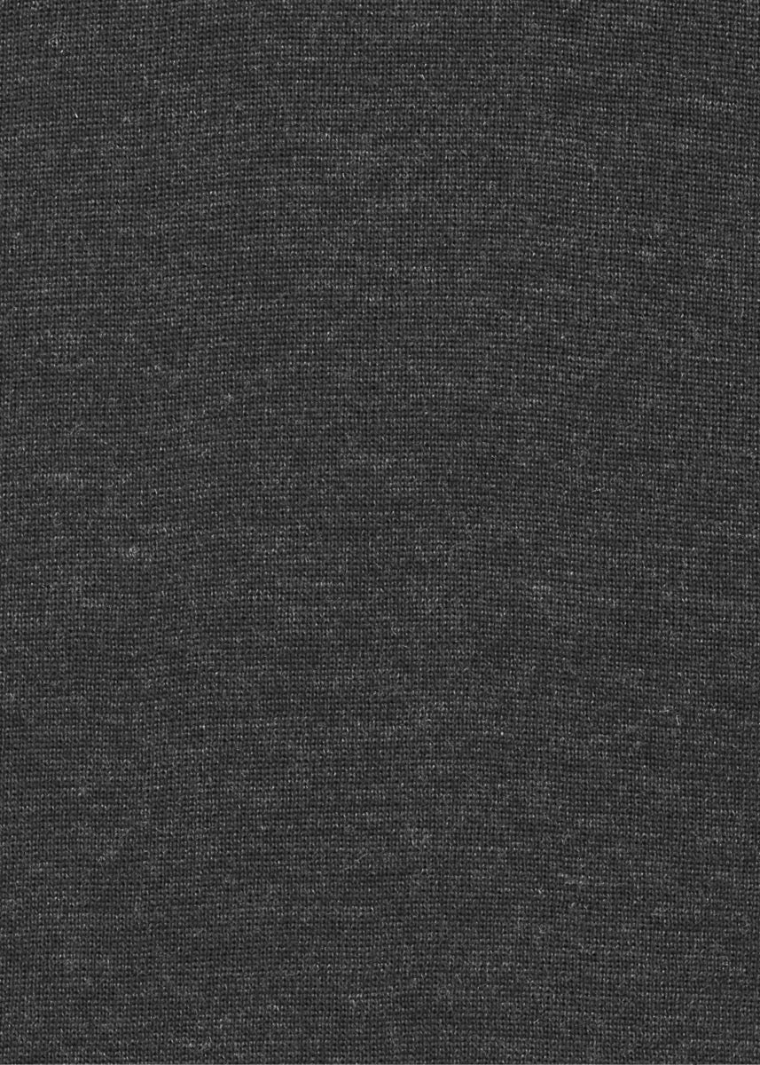Finstrikket ullgenser halv zip - Grå - swatch