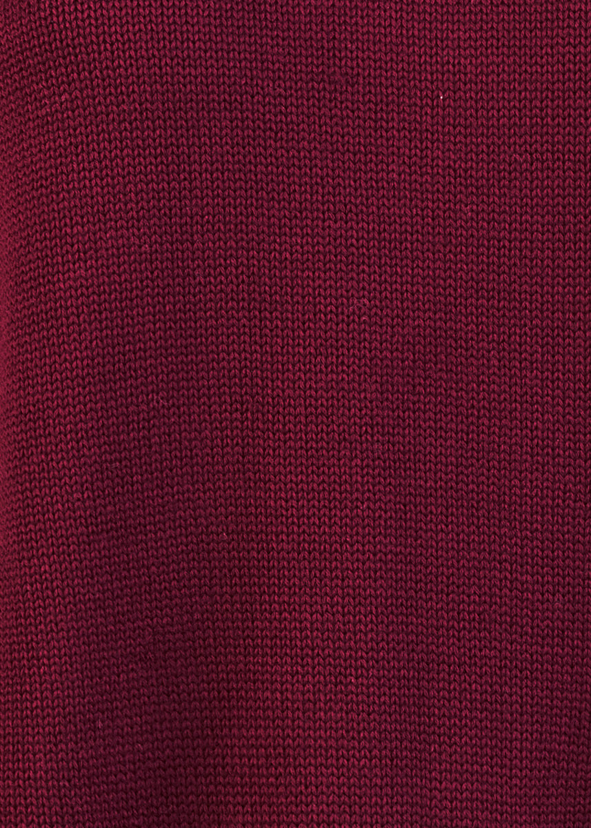 strikket ullgenser - plommerød - swatch