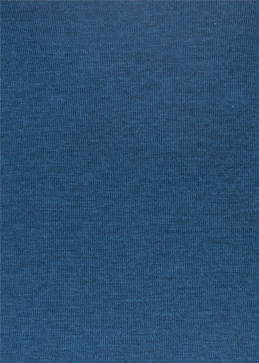 Cardigan i ull med silke  - Dongeriblå - swatch