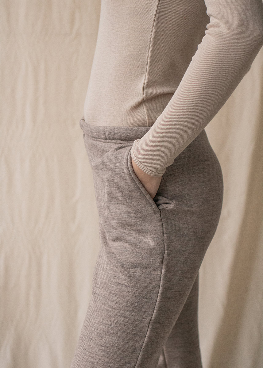 Joggebukse i ullfrotté