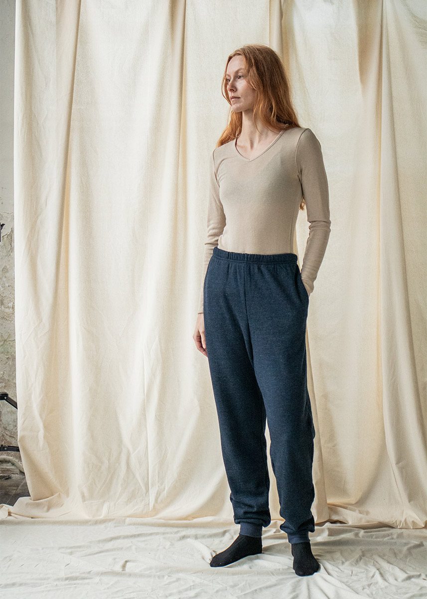 Joggebukse i ullfrotté