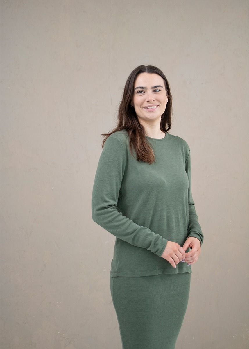 Genser i ull med avslappet fasong