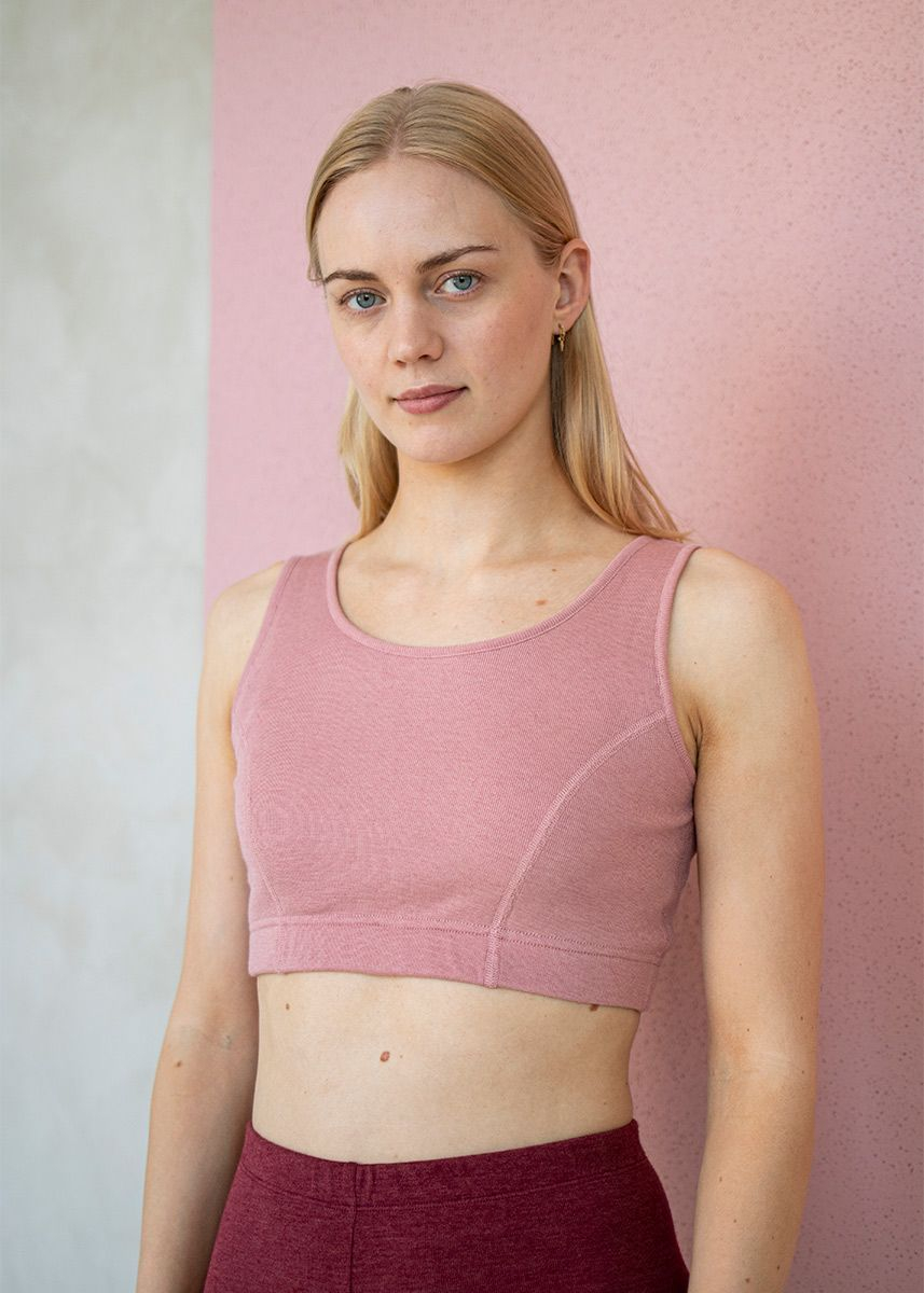 BH-topp i ull med silke 