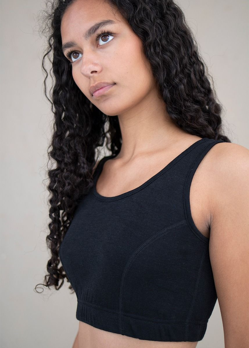 BH-topp i ull med silke 