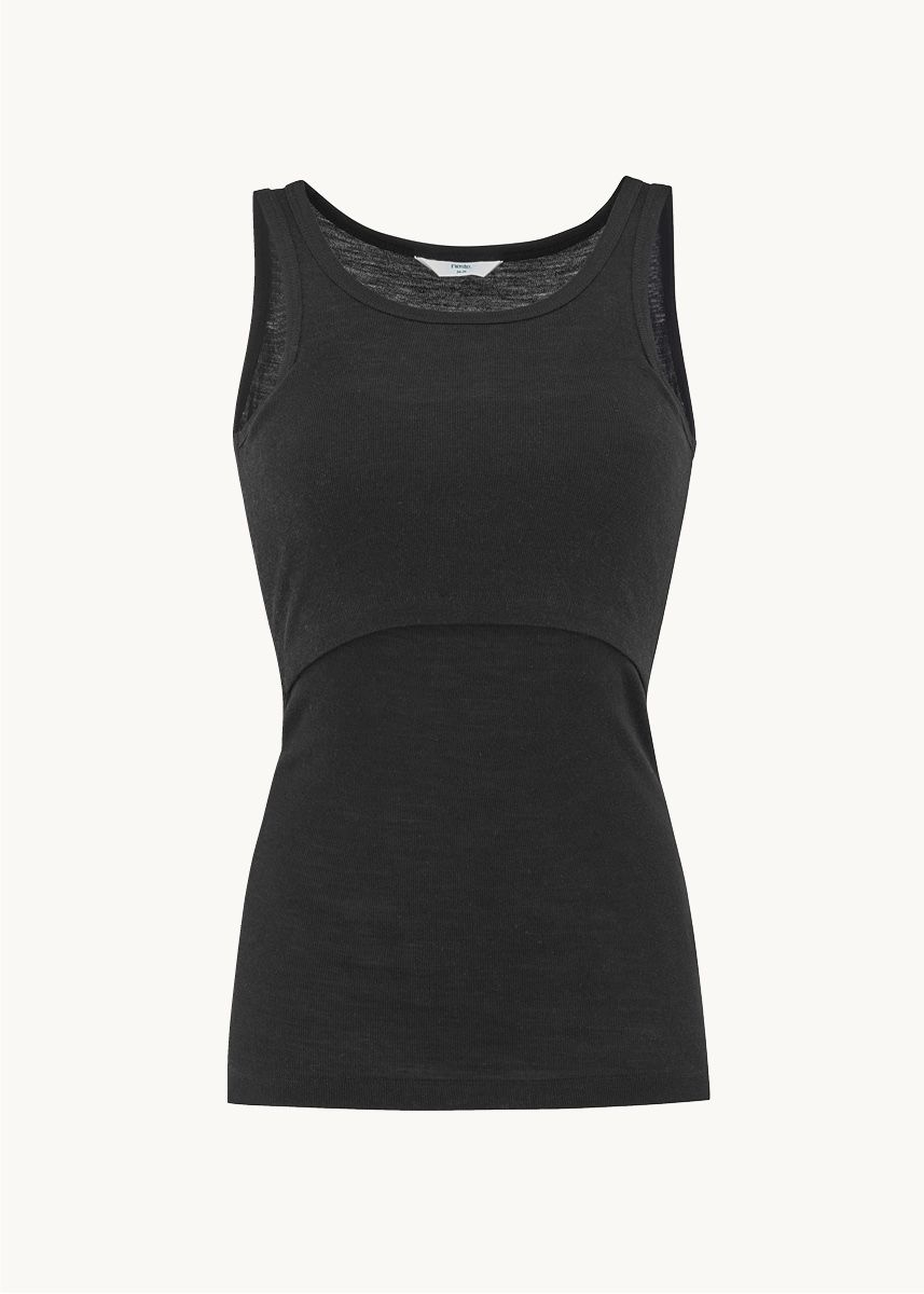 Ammetopp i ull med silke