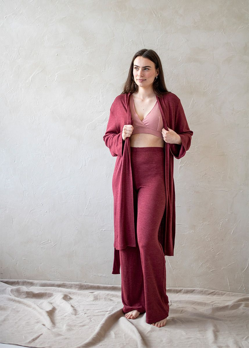 Vid bukse i ull med silke