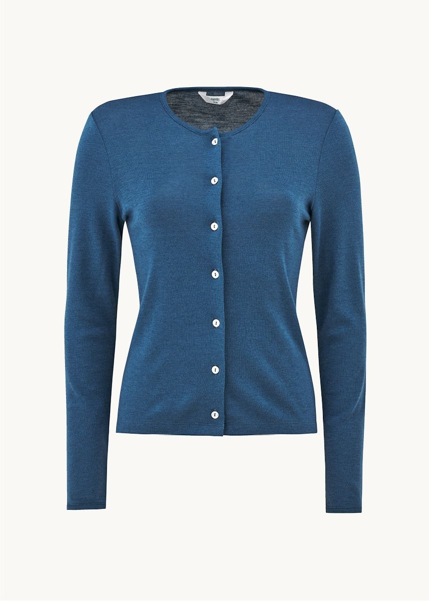 Cardigan i ull med silke 