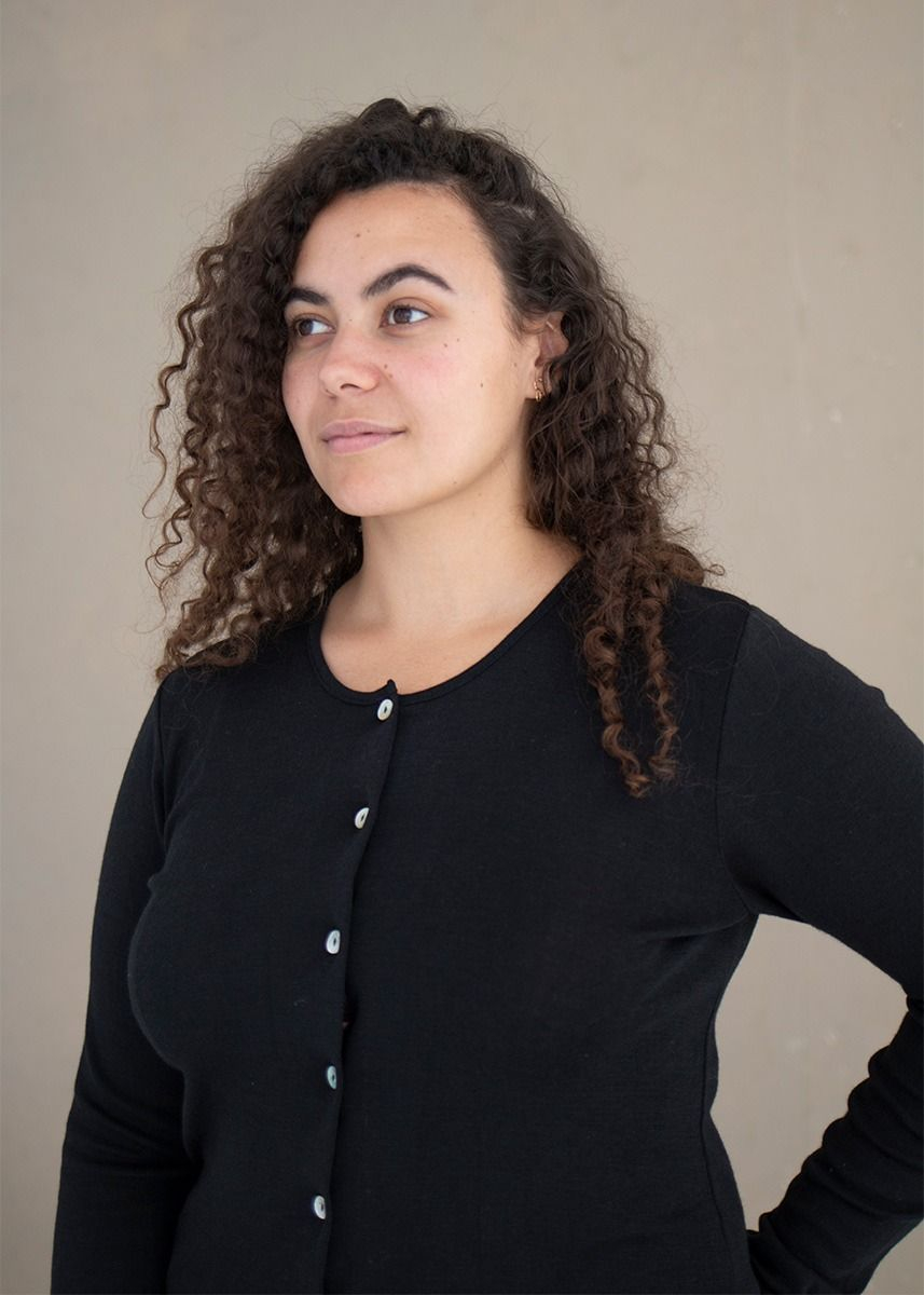 Cardigan i ull med silke 