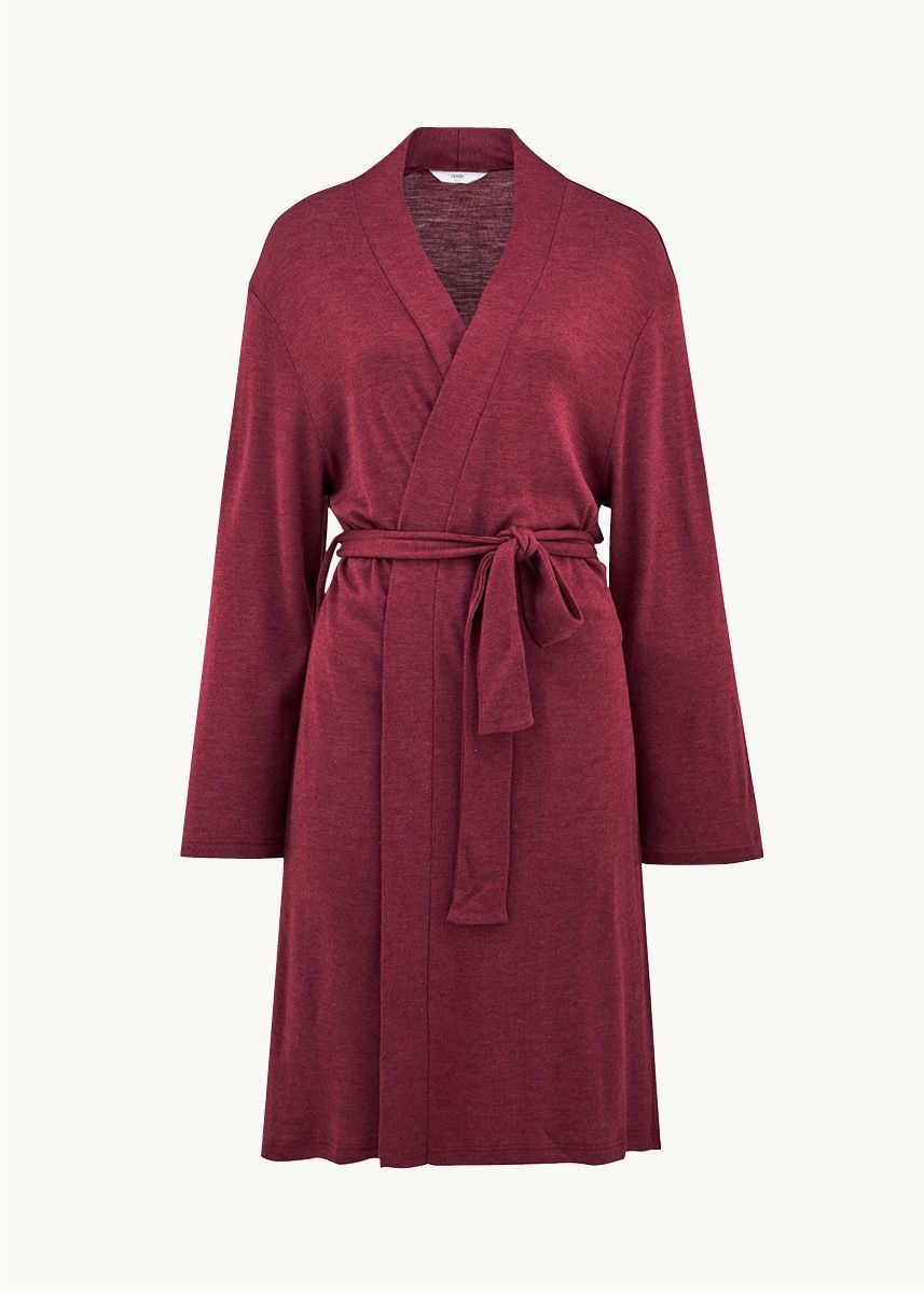 Kimono i ull med silke