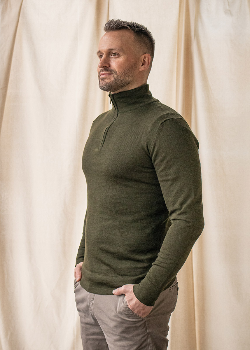 Ullgenser half zip, herre