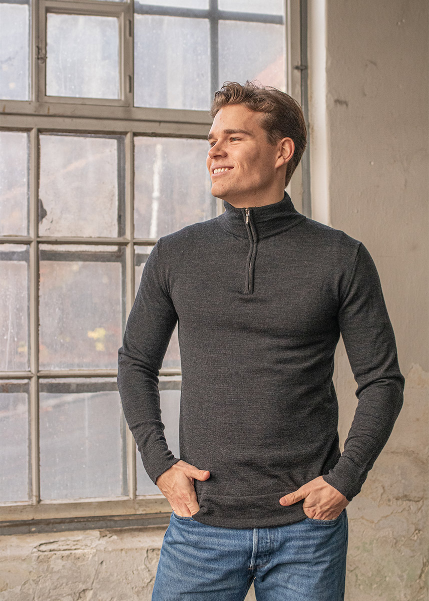 Ullgenser half zip, herre