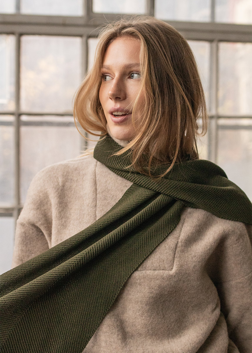 Ullskjerf herringbone