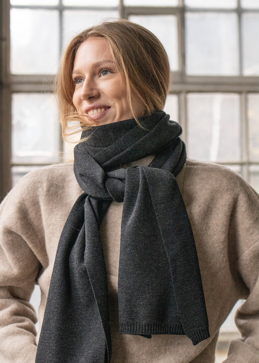 Ullskjerf finstrikket